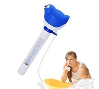 Baño De Termómetro Flotante - Sensor De Temperatura, Accesorio Impermeable | Escala Visible Precisa, Correa Duradera Unida Con Una Estructura Rígida Durante La Actividad Acuática De Spa O Lectura De T