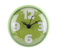 Baño Ducha Reloj de Pared, Ventosa Reloj de Pared Impermeable Succión Pared Ventana Espejo Baño Ducha Reloj Accesorios para Ducha Cocina Baño(Verde)