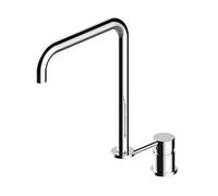 Baño frío y Caliente de latón tubería súper Larga Dos Agujeros de Dos Orificios Grifo de Oro Grifo de Grifo Grifo Grifo 360 girando Cuenca generalizada (Cromo)