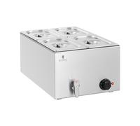 Baño maría - 600 W - 4 GN 1/4 - Grifo de vaciado | Royal Catering