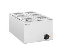 Royal Catering RCBM_GN1/6_1 Bain Marie 640 W 6 x GN 1/6 calentador de alimentos para baño de agua
