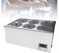 Baño María De Acero Inoxidable con Tapa Ajustable, Protección contra Quemaduras En Seco, Control Termostático Y Orificio De Drenaje para Una Cocción A Temperatura Precisa. 6holes