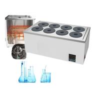 Baño María digital de laboratorio (1/2/4/6/8 orificios), antisecado, calefacción circulante de 360°, control preciso de temperatura de 0,1 ℃, con drenaje (2/4/6/8 orificios),8Hole