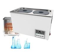 Baño María digital de laboratorio (1/2/4/6/8 orificios), antisecado, calefacción circulante de 360°, control preciso de temperatura de 0,1 ℃, con drenaje (2/4/6/8 orificios),2Hole