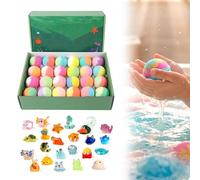 Baño Natural For Niños Con Juguetes Sorpresa, Bombas De Baño Con Aceites Minerales De Sal Marina, Fáciles De Usar, Que Crean Un Ambiente De Baño Tranquilo Y Relajante(Set B X 2)