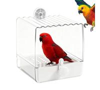 Baño para Loros - Alimentador De Aves De 7,5 Pulgadas | Tazón Pet con Protector contra Salpicaduras - para Periquitos, Loros, Pinzones & Agapornis, & Práctico para Jaula & Baño