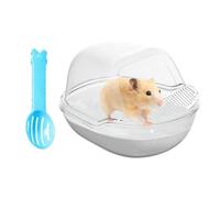 - Baño Para Mascotas Pequeñas Para Hamster, Estación De Limpieza De Mascotas | Accesorio De Jaula Transparente, Inodoro De Hábitat Transparente, Caja De Pla