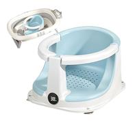 Baño para niños pequeños - Asiento de ducha de baño | Soporte corporal completo y acolchado y con un sensor de temperatura para niños de 0 a 3 años, niñas y niños en edad preescolar