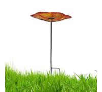 Baño para Pájaros con Diseño Floral | Bebedero Metálico para Abejas 63 cm | con Estaca Baño para Pájaros de Jardín Resistente - para Colibríes Mariposas Abejas Jardines Patios Granjas y Césped