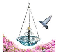 Baño para pájaros con energía solar en cascada | Fuente de Baño para Aves Colgante Decoración de Jardín | de patio que atrae aves silvestres - Para patio, balcón, jardín, porche y observadores de