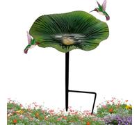 Baño para pájaros: experimentos decorativos al aire libre, forma de flor, soporte de poste | acento de jardín con de metal, atracción de colibrí, decoración de césped para animales salvajes del