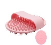 Baño para perros, 12 x 9,3 x 3,6 cm, peine de masaje para gatos, práctico para llevar champú, exfoliante, cepillo para perros para el tiempo de baño, cuidado de la limpieza, temporada de derramamiento