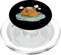 Baño Relajado Capybara Burger Onsen PopSockets PopGrip para MagSafe