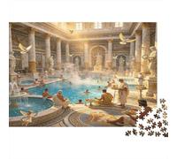 Baño Romano Antiguo Puzzle de 1000 Piezas Papel Puzzle para Adultos Arquitectura Clásica Relajante Decoración Hogar Regalo Familia 38x26cm/1000pcs