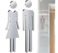 Baño Señal, Señales WC, Signo Placa de Puerta WC, Cartel baño Mujer Hombre Carteles para Aseo Pegatinas WC Señalización Aseos para Cafetería Restaurante Centro Comercial Hote