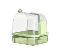 Baños para Pájaros para La Jaula - Bath Cockatiel Bird Bath | Soporte Automático De Percha De Bañera A Prueba De Masticación 2 Modos para El Espectáculo De Viajes De Cría De Aviarios Interiores