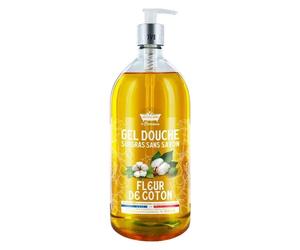 Baños pequeños de Gel de ducha Provence grasosas sin algodón jabón florecen 1 l