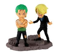Figura banpresto one piece world collectable figure log stories roronoa zoro & sanji - pulgadas...nothing...at all!!!! 8cm
