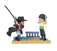Figura banpresto one piece world collectable log stories zoro vs dracule mihawk 7cm