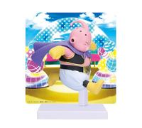 Banpresto Figura de Acción Coleccionable de Majin Buu Dragon Ball Daima - with Panel 8 cm - Multicolor, BP28582P. Estatua Detallada con Base, excelente Regalo para Fans de Dragon Ball