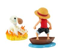 Banpresto Figura de Accion Monkey.D.Luffy & Going Merry One Piece - World Collectable Log Stories 8cm - BP28928P Multicolor - Figura Coleccionable - Ideal para los fanaticos del Anime