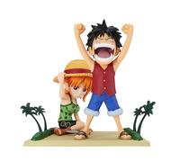 Banpresto Figura de Acción Monkey D. Luffy & Nami One Piece World Collectable - Log Stories 7cm BP89111P Multicolor - Figura coleccionable Ideal para los fanaticos del anime