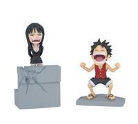 Figura banpresto one piece world collectable log stories luffy & robin 10cm