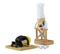 Banpresto Figura de Accion Sanji y Zeff 2 One Piece - World Collectable - Log Stories, 8 cm, Multicolor, BP88986P