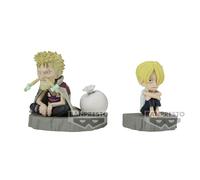 Banpresto Figura de acción One Piece Sanji & Zeff – World Collectable Log Stories, 6 cm