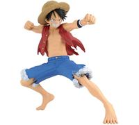 Banpresto Monkey D. Luffy - Figura de exhibición de Anime no articulada de 16 cm, Coleccionable Oficial de Banpresto, Pose de Batalla dinámica, Figura de exhibición de Anime no articulada