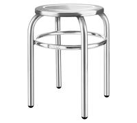 Banqueta baja de acero inoxidable - diametro 29 cm | Royal Catering