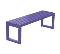 Banqueta de Jardín Sin Respaldo, Banco de Metal for Exterior Y Balcón, Ahorro de Espacio, 100/120/150cm, Capacidad de Carga 250kg(Púrpura,120cm)