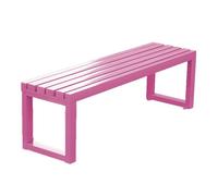 Banqueta de Jardín Sin Respaldo, Banco de Metal for Exterior Y Balcón, Ahorro de Espacio, 100/120/150cm, Capacidad de Carga 250kg(Rosa,100cm)