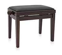 Banqueta de Piano Ajustable de Gear4music Efecto Palisandro