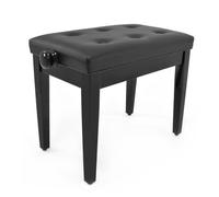 Banqueta de Piano Deluxe de Gear4music Negro Brillante