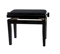 Banco De Piano Deluxe Negro Brillante, Estable