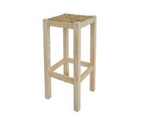 Banqueta rústica alta sin barniz