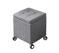 Banquetas Dormitorio Tapizado Banco Almacenaje Acolchado Reposapiés Salon con Ruotede Ottoman con Almacenamiento Puff Almacenaje para Sala De Estar Dormitorio Entrada(Gray,17.5" x 11.8" x 0.39")