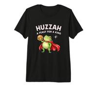 Banquete de Abrazos para un Jugador de Hamburguesas King Frog Knight Camiseta Premium