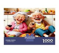 Banquete de Pareja Mayor 1000 Piezas - Puzzle para Adultos Alegría de los Buenos Tiempos Clásico, Cartón Reciclado - Hit De Las Familias, Actividad De Fiesta, Regalo De 38x26cm/1000pcs