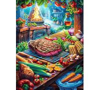 Banquete en el Bosque mágico Puzzles 1000 Piezas Impossible 3D Animal Lindo de Cuento de Hadas Rompecabezas para Adultos Desafío Intelectual Estera Portátil DIY Moderno Creativo 1000 PCS