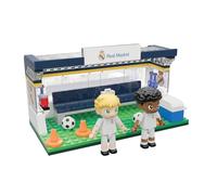 Banquillo Real Madrid CF 16x9x8 cm, Set de Construcción Oficial de 184 Piezas, Incluye 2 Figuras de Jugadores y Pegatinas Personalizables, Ideal para Niños de +7 Años - Neko Brands