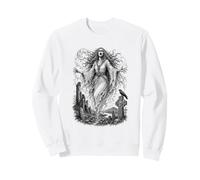 Banshee Celtic Spirit Folklore irlandés Arte de línea Sagrada Sudadera