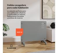 Bansin Crystal Smart Convector 1500 | 1500 W | App | 5- 50 °C | Pantalla LED | Pantalla táctil Klarstein