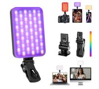 BANSINE - Luz para Selfie, luz LED RGB Recargable por USB, luz de Foto portátil con 97+ CRI, Temperatura de Color de 2500 K-6500 K para Video, Maquillaje, transmisión en Vivo y fotografía