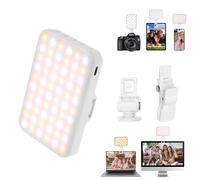 BANSINE - Luz para Selfie para iPhone, luz LED Recargable por USB, luz de Foto portátil con 97+ CRI, hasta 6500 K, Temperatura de Color, luz de cámara para Selfie, conferencias de Zoom, Video y