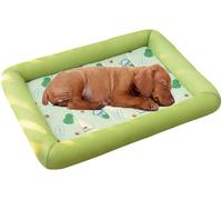BANTASE Estera De Enfriamiento For Mascotas - Colchón De Estera Fresca For Perros - Almohadilla De Enfriamiento De Gel For Razas De Perros Pequeñas A Medianas, 45 X 33 Cm(Color:Grün b,Size:M)