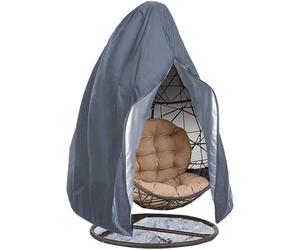 BANTASE Funda For Silla Colgante con Cremallera, Terraza De Jardín Al Aire Libre, Protectora For Sillón Flotante, Impermeable, Huevo Anti-UV(Gray,115x190cm)