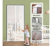 BANTASE Puerta Mosquitera For Mascotas De 80 Cm × 210 Cm, Malla Protectora De Plástico, Cortina con Cremallera Reforzada For Puertas Correderas.(90x210cm)