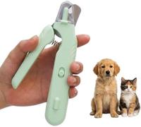 BANTASE Tijeras For Garras For Perros - Herramienta De Aseo For Mascotas con Iluminación LED Recortadora For Gatos | For Razas Pequeñas Y Grandes(Green)